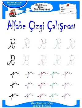 Çocuklar İçin Sesler Çizgi Çalışmaları Çalışma Sayfaları 